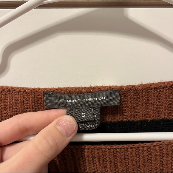 French Connection Black & Brown Stripe Sweater - Picture 5 of 5